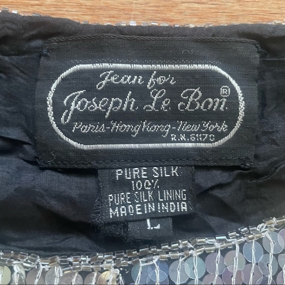 Jean for Joseph Le Bon multicolor sequin silk dress size L - Picture 14 of 16